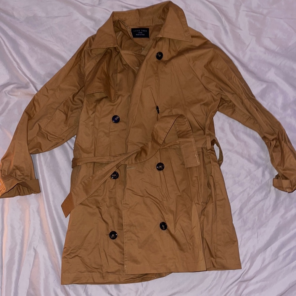 Brown large trench coat